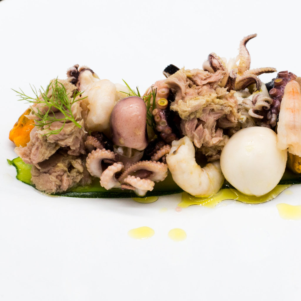 Meeresfrüchtesalat mit Thunfisch