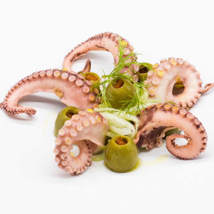 Kraken mit Oliven